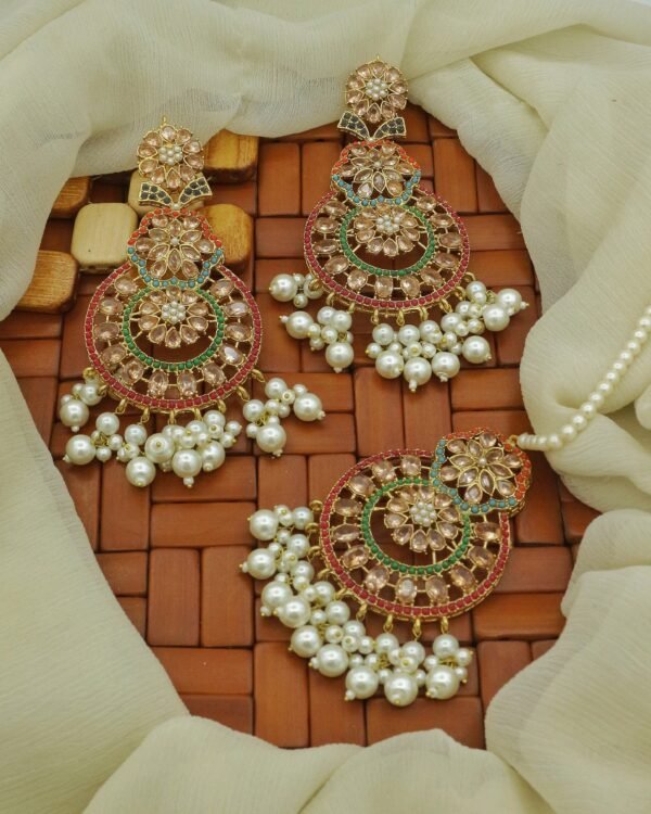 Nouratan Earring with Tikka