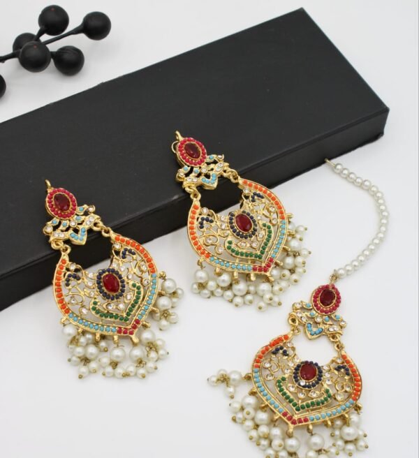 Nouratan Earrings with Tikks