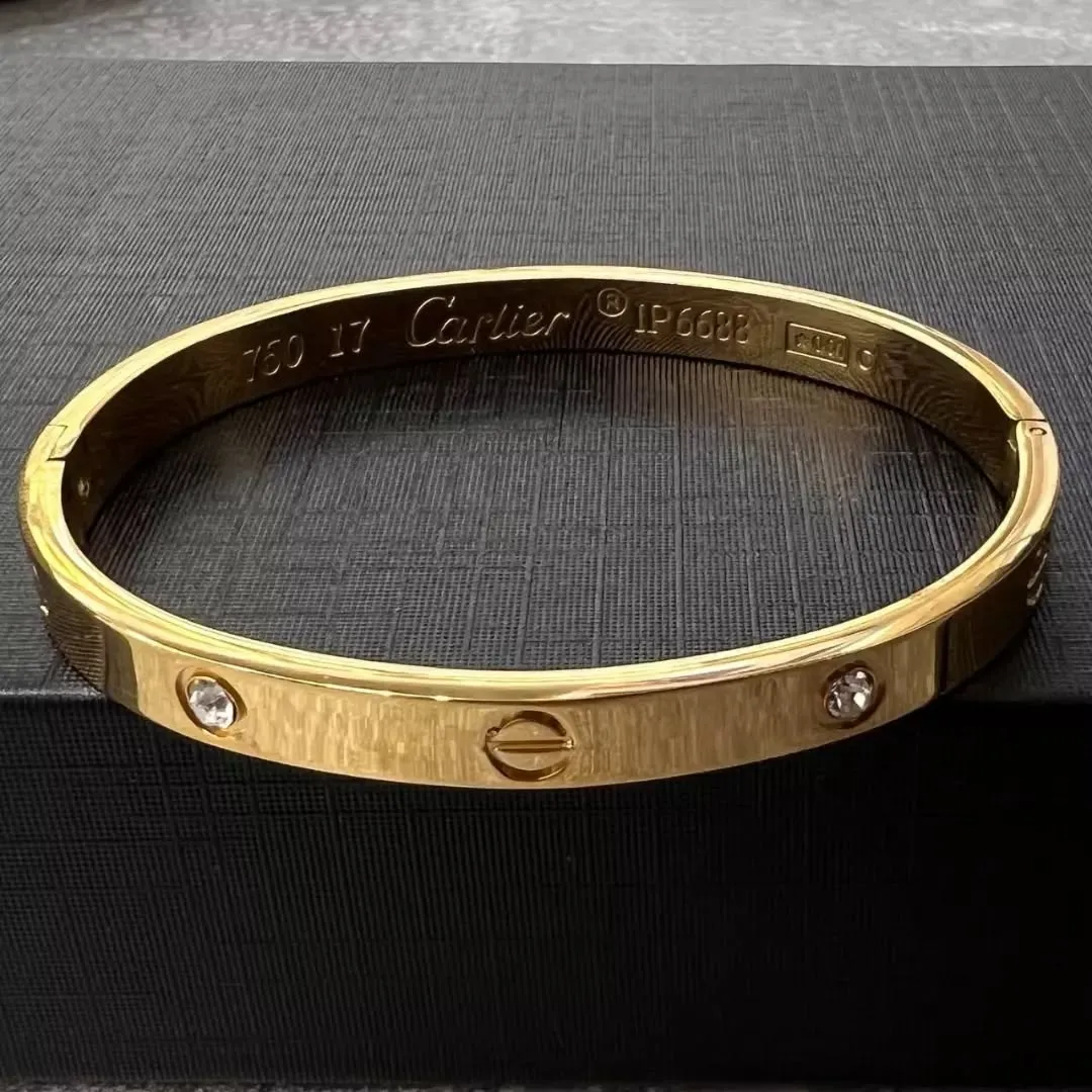 Gold Plated Crystal Bangle - Image 4