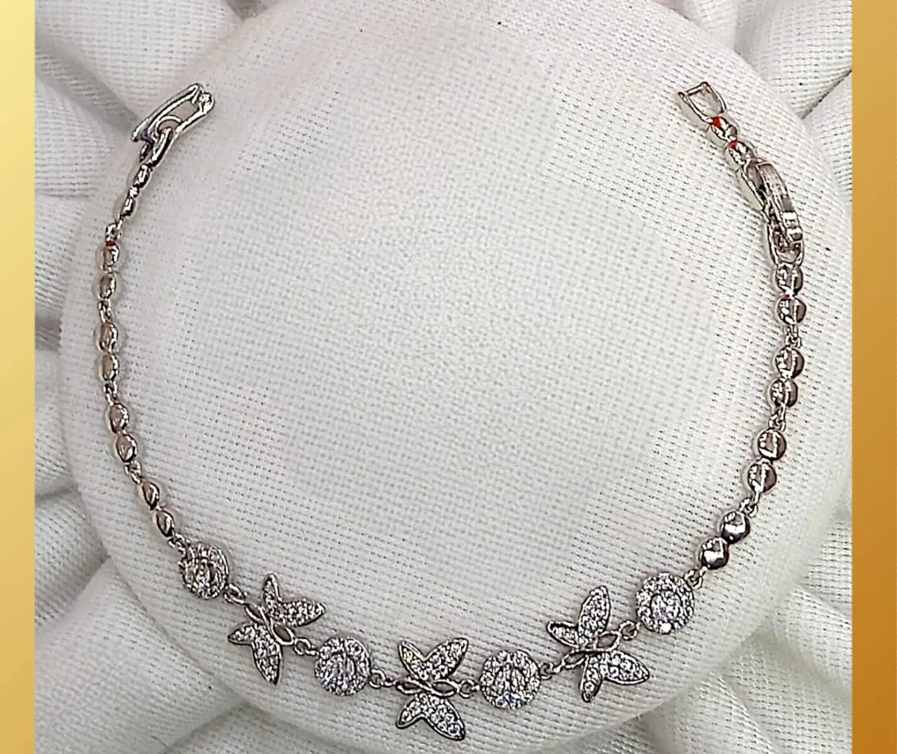 Elegant Butterfly Diamond Bracelet