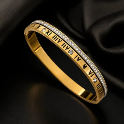 Roman Numeral Gold Bracelet