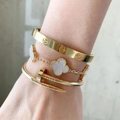 Elegant Gold Bracelet Set