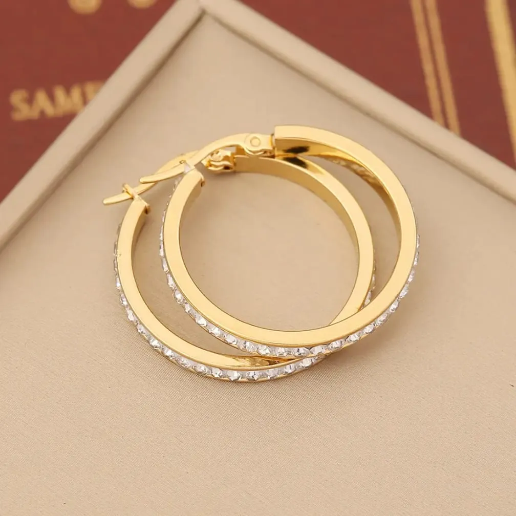 Elegant Gold Hoop Earrings - Image 4