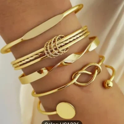 Elegant Gold Plated Bangles Set