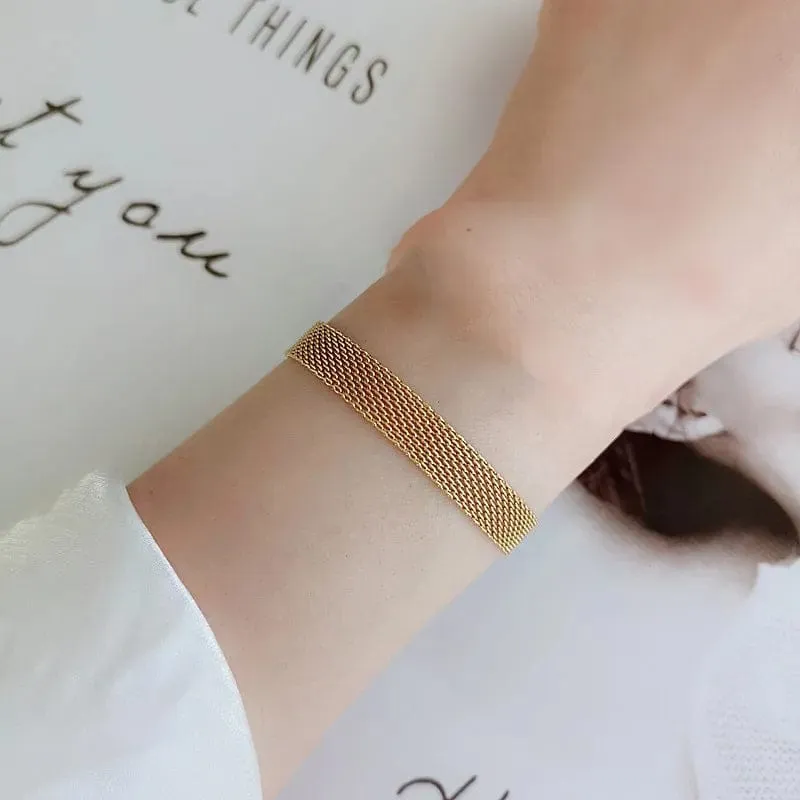 Gold Mesh Bracelet - Image 4