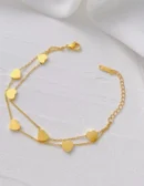 Seven Heart Chain Bracelet