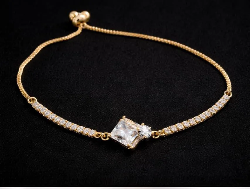 Elegant Gold-Plated Tennis Bracelet - Image 3