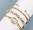 Elegant Crystal Bracelet Set