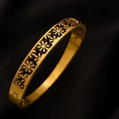 Floral Gold Handcuff
