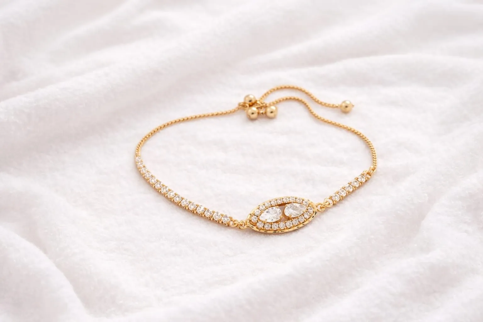 Gold Plated Diamond Bracelet