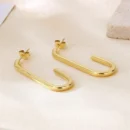 Gold Geometric Hoop Earrings