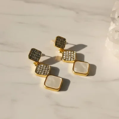 Elegant Square Drop Earrings