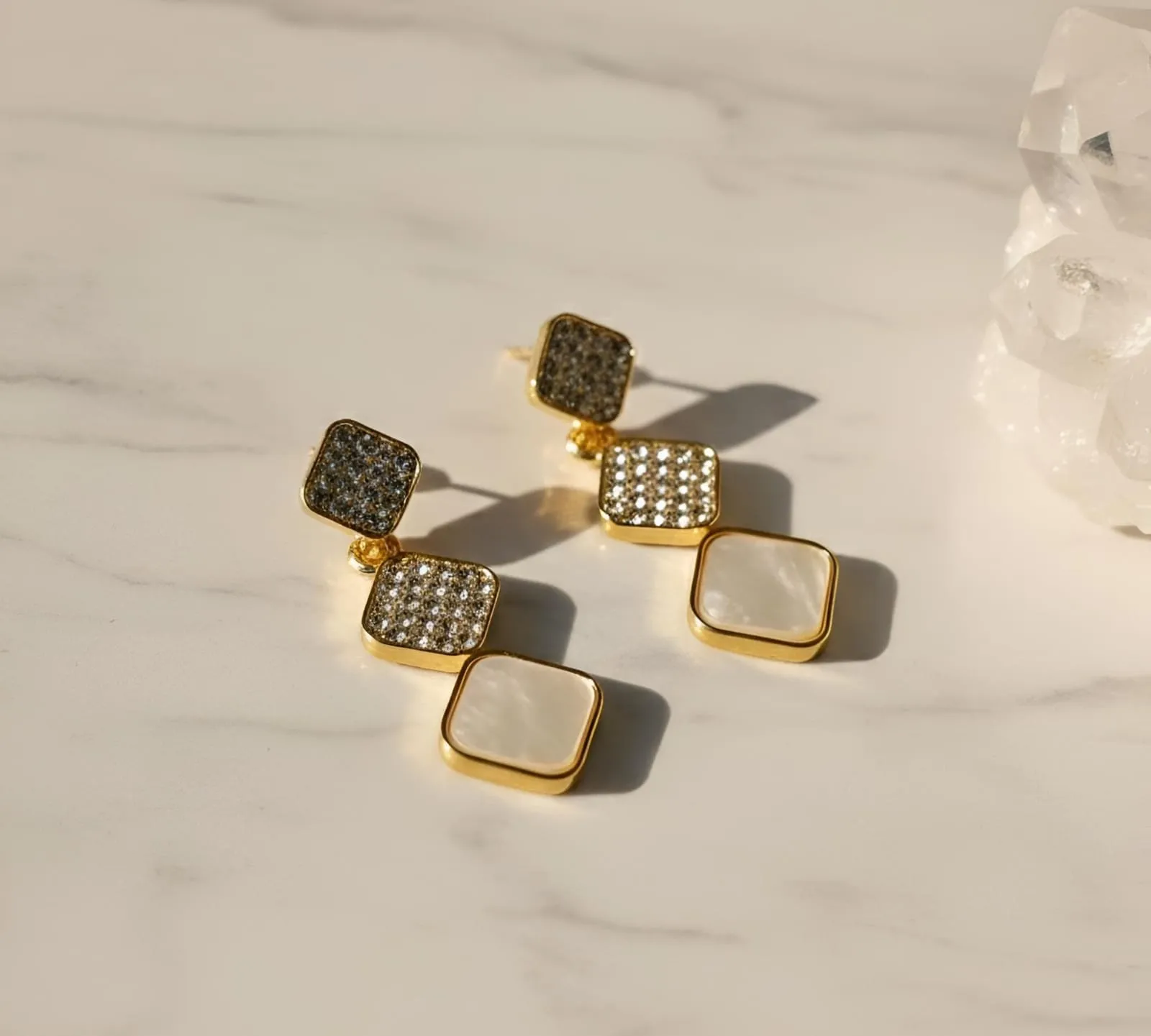 Elegant Square Drop Earrings