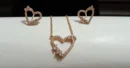 Crystal Heart Jewelry Set
