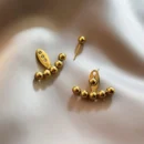 Elegant Gold Ball Earrings