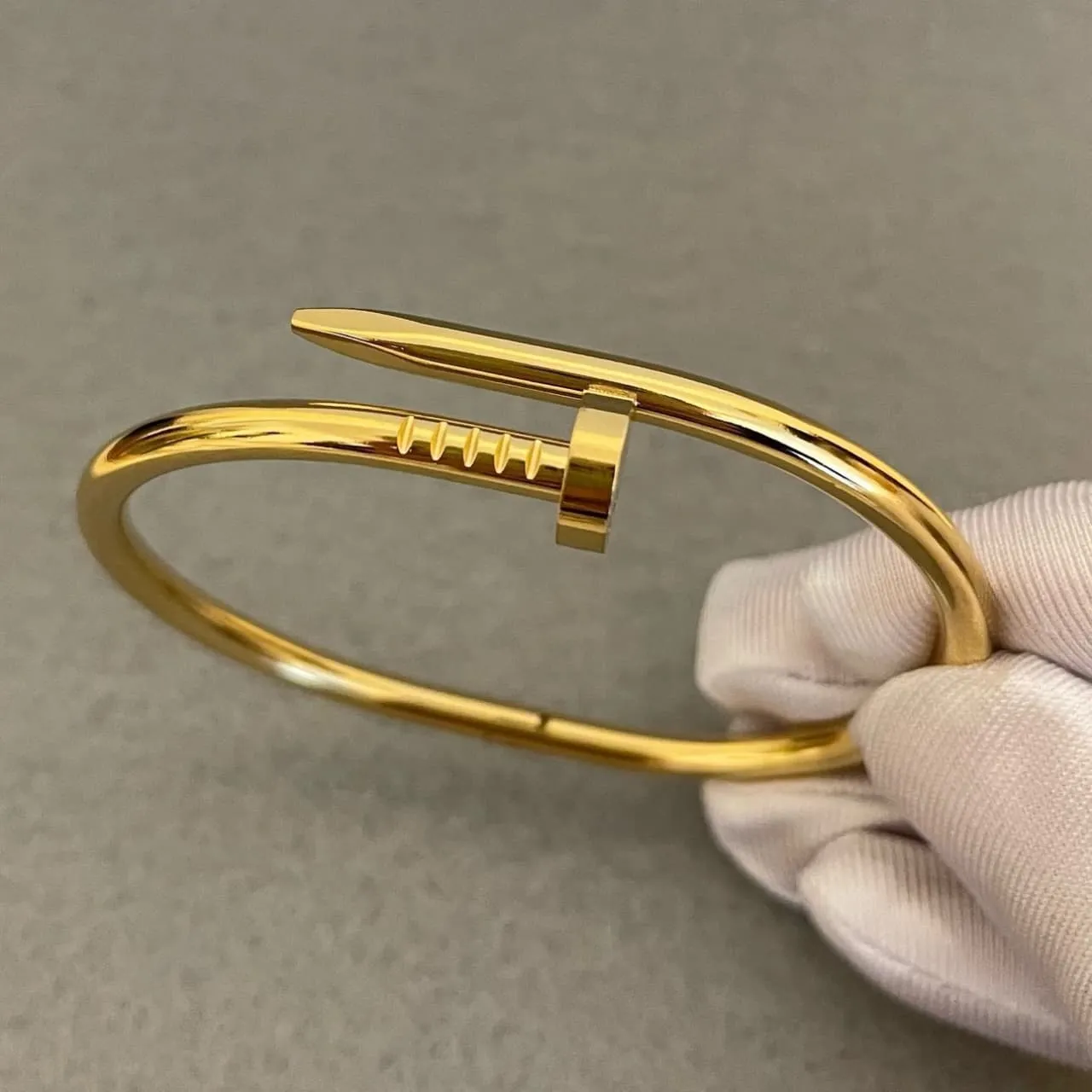 Gold Nail-Design Bracelet - Image 3