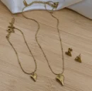 Gold Heart Jewelry Set
