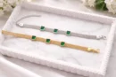 Elegant Bracelet with Green Stones
