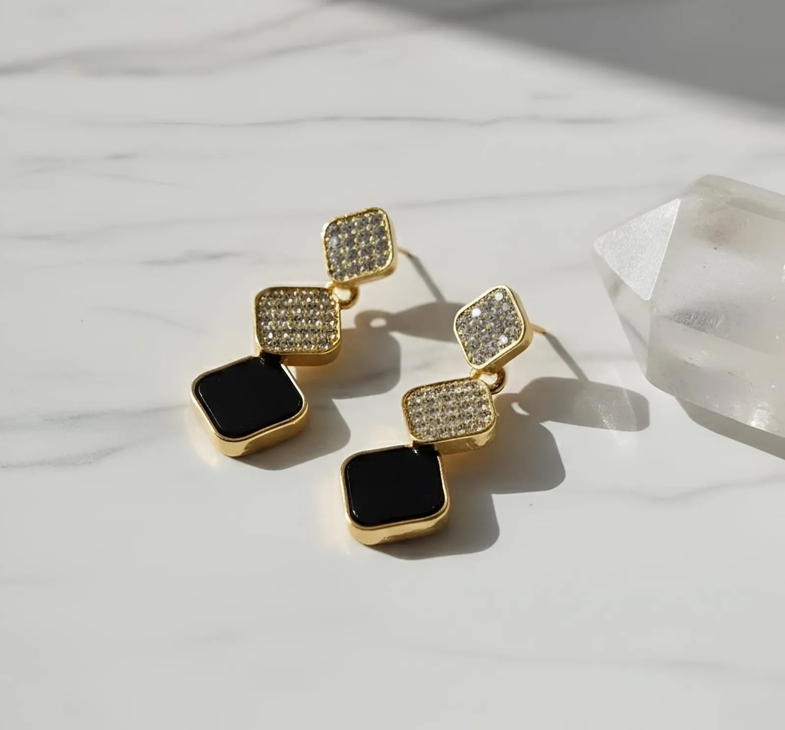 Elegant Square Drop Earrings - Image 2