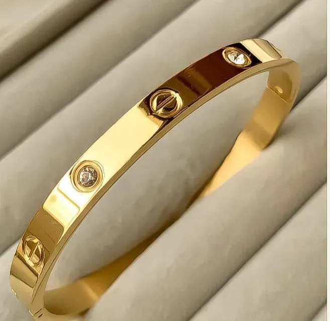 Gold Plated Crystal Bangle - Image 5