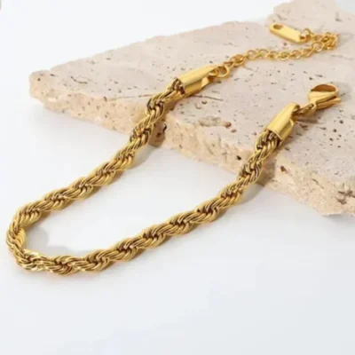 Gold Rope Chain Bracelet