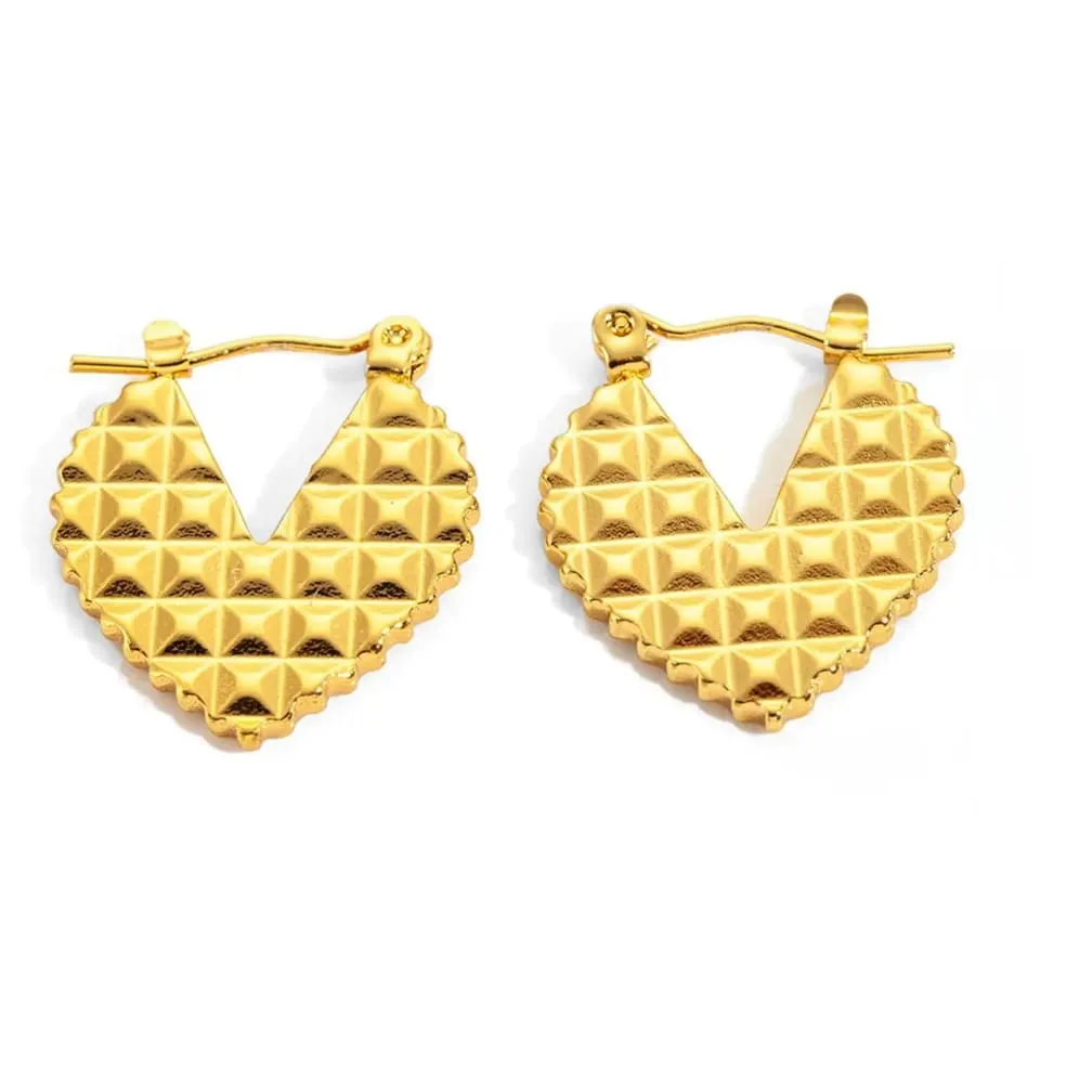 Geometric Gold-Plated Earrings - Image 2