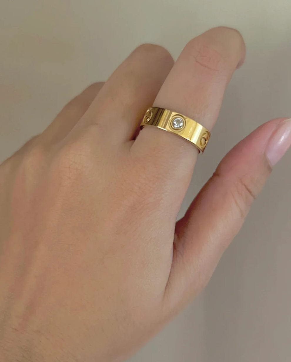 Gold Plated Crystal Ring - Image 3