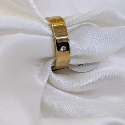 Gold Plated Crystal Ring