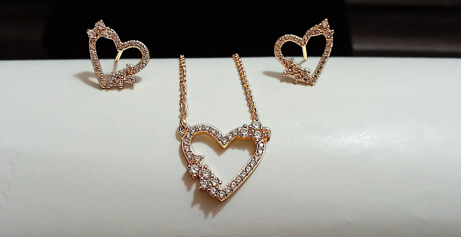 Crystal Heart Jewelry Set - Image 3