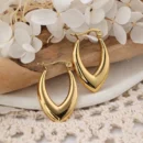 Elegant teardrop-shaped Gold Hoop Earrings