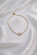 Elegant Gold-Plated Tennis Bracelet