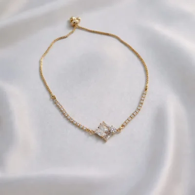 Elegant Gold-Plated Tennis Bracelet