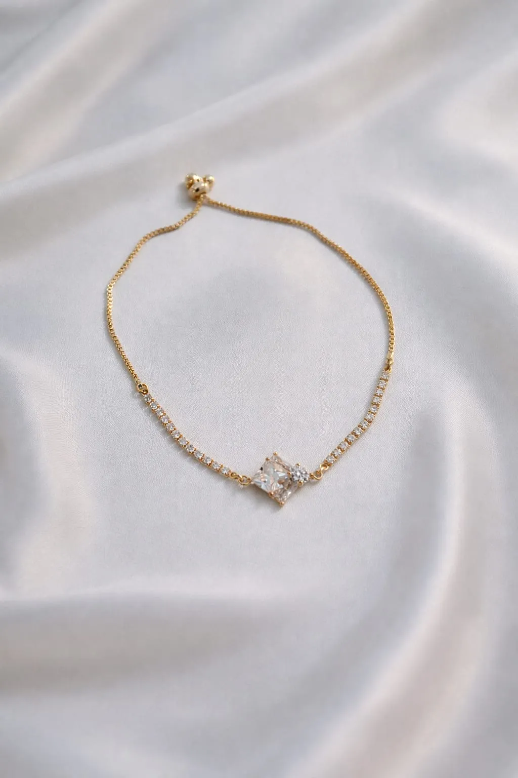 Elegant Gold-Plated Tennis Bracelet