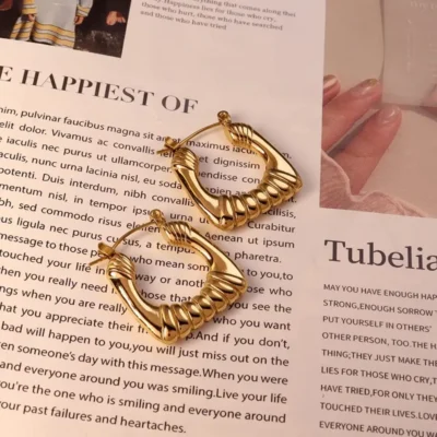 Gold Chunky Hoop Earrings