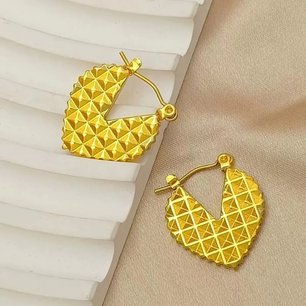 Geometric Gold-Plated Earrings