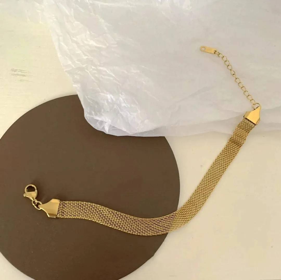 Gold Mesh Bracelet - Image 3