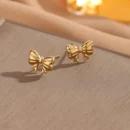 Elegant Bow Stud Earrings