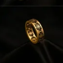 Gold Floral Cutout Ring