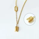 Gold Bar Pendant Necklace