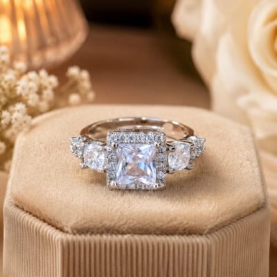 Royal Crystal Adjustable Ring